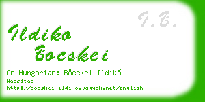 ildiko bocskei business card